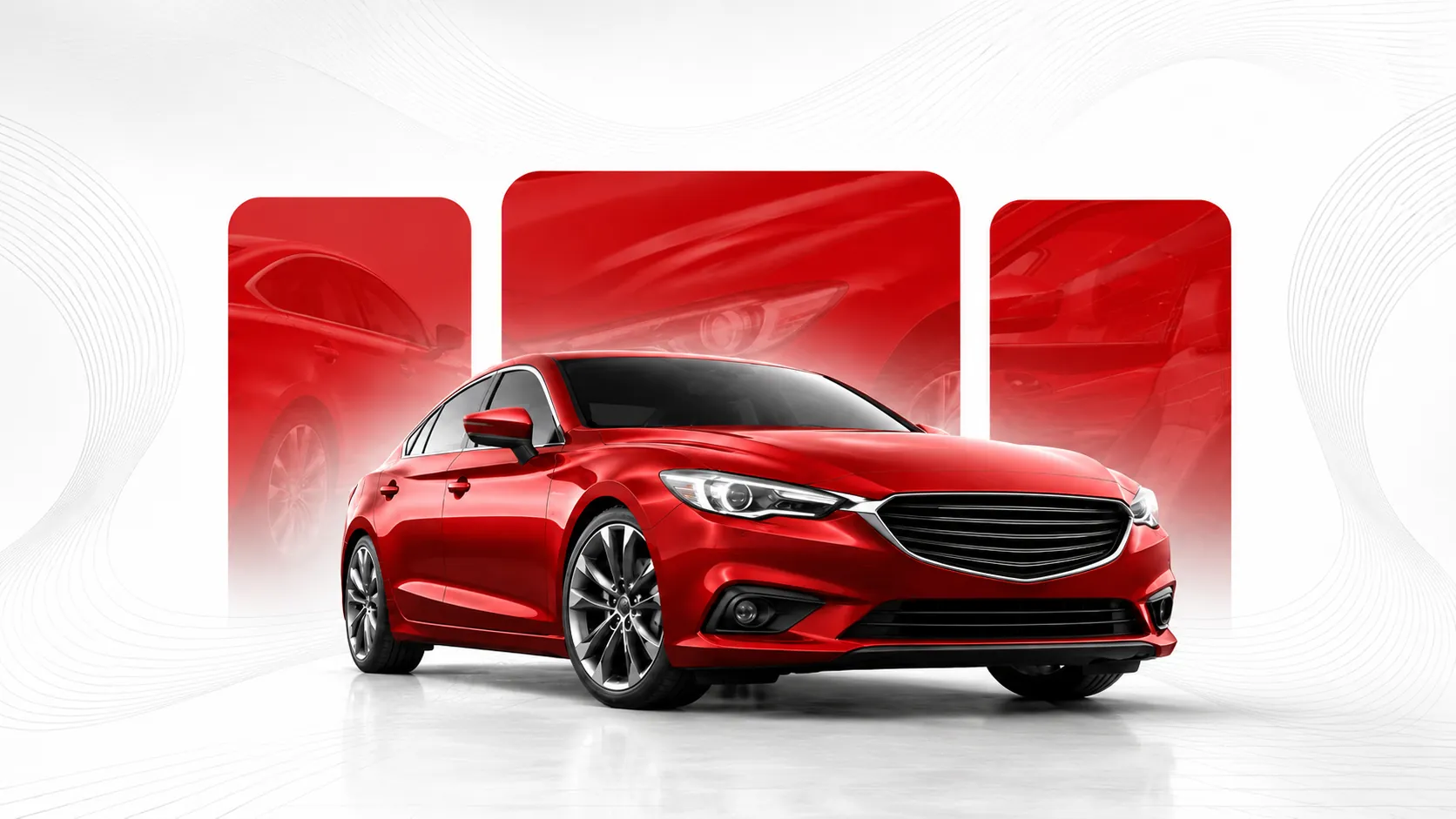 Premium red car available for rent at New Ali Lajpal in Bahria Town Lahore